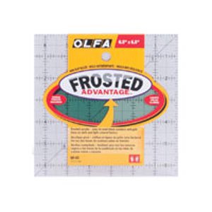 OLFA Frosted Square non slip ruler 6.5 x 6.5 inch
