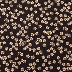 Japanese Textured Woven Fabric – Small Flowers on Indigo