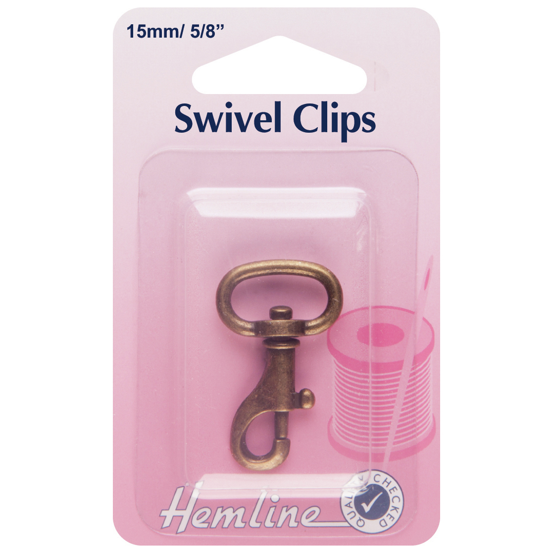 Swivel Clip bag Accessory 15mm in Antique Brass