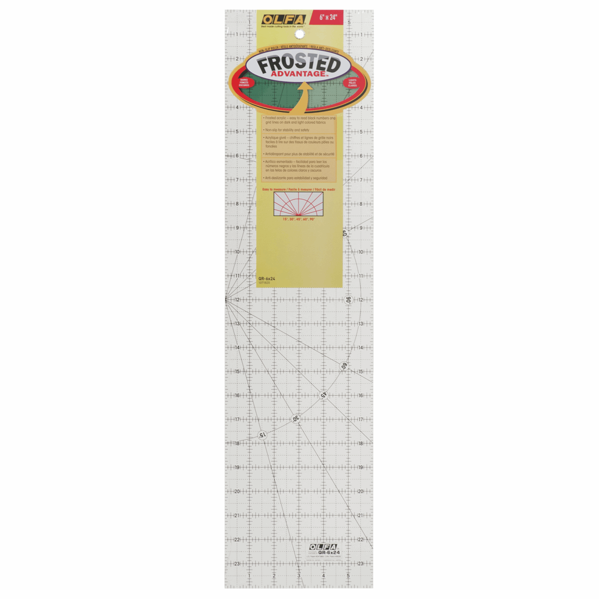 Olfa Frosted Ruler 6 x 24 inches