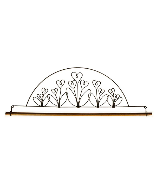 12 inch Flower Garden Wire Hanger with 0.25 inch dowel
