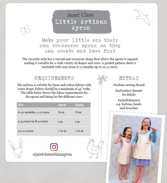 Little Artisan Apron pattern by Janet Clare