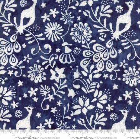 Longitude Deep Blue Peacocks Fat 1/4