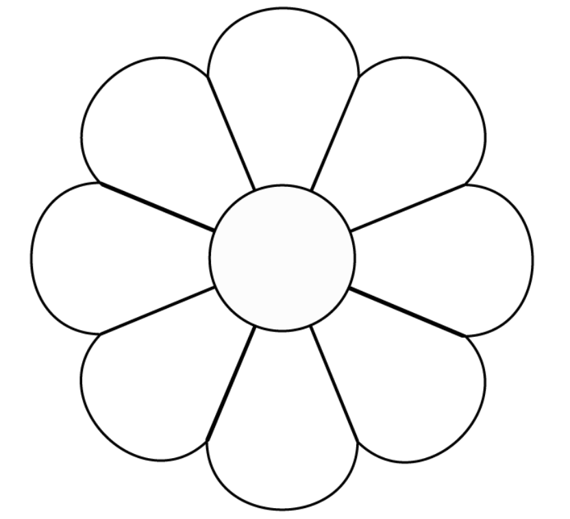 8″ Dresden Plate 8 petals Paper Pieces (3 sets)