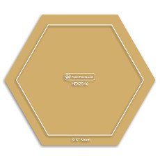 1-1/4in Hexagon Acrylic Template with 3/8″ seam