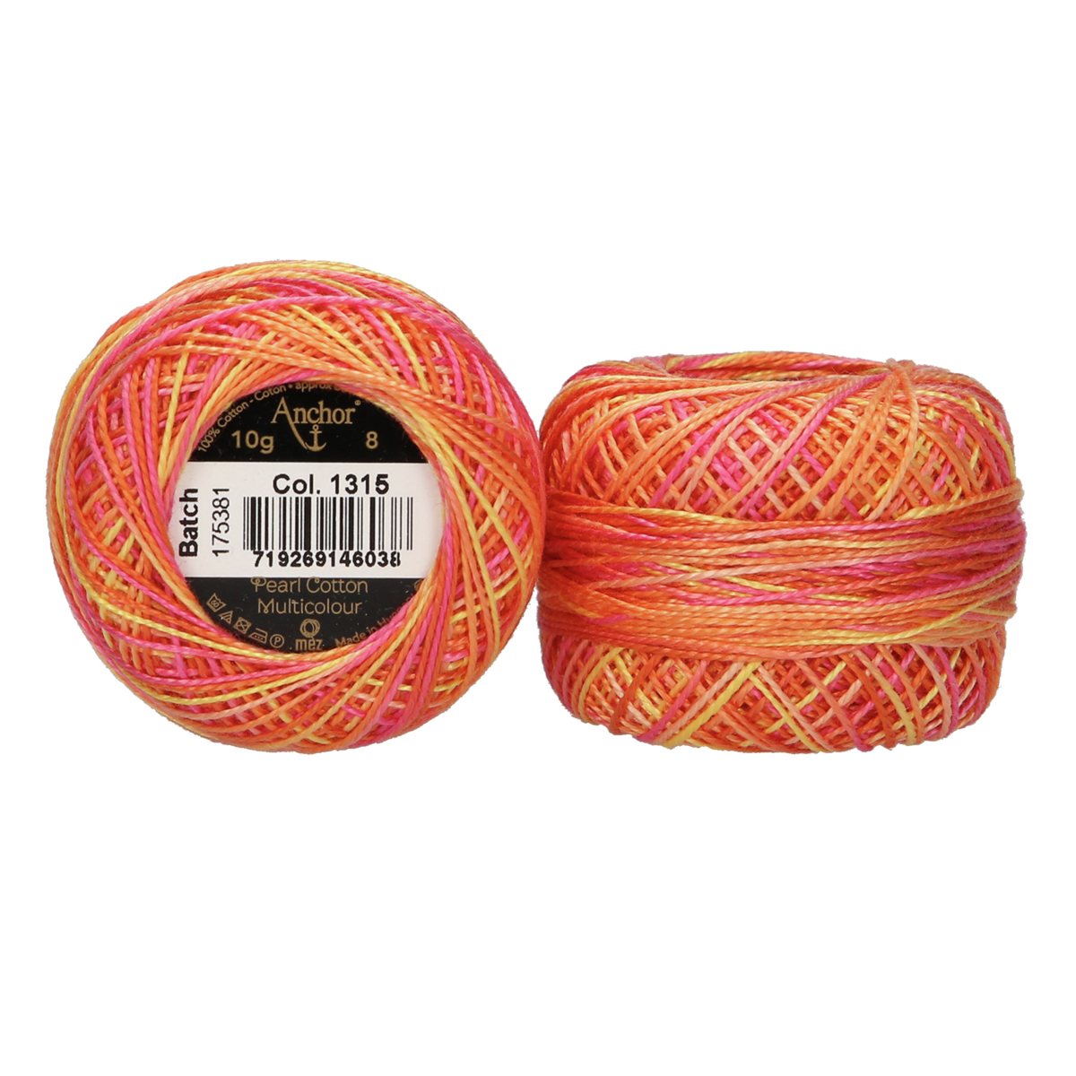 Perle / Pearl Cotton No. 8  – Variegated Peach Melba