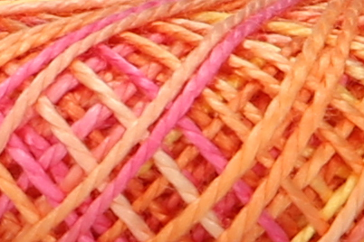 Perle / Pearl Cotton No. 8  – Variegated Peach Melba