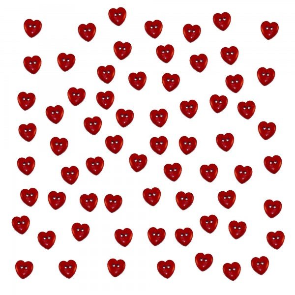 Small Hearts – Red button pack