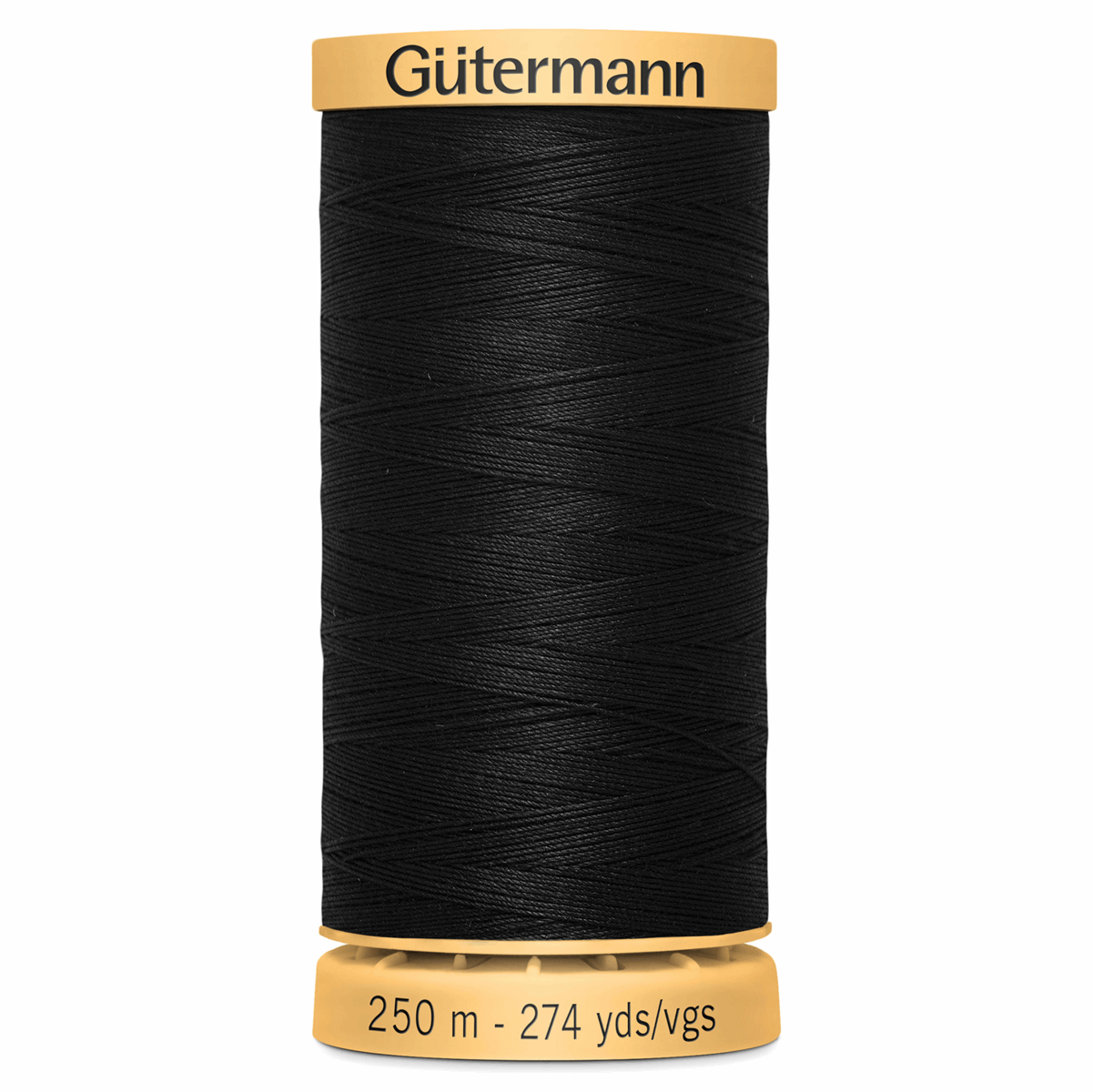 Guterman Thread Natural Cotton 250m – 5201 – Black