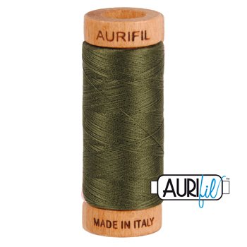 Aurifil 80wt 280m Thread – 5012 – Dark Green