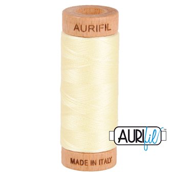 Aurifil 80wt 280m Thread – 2110 – Light Lemon