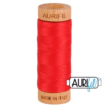 Aurifil 80wt 280m Thread – 2250 – Red