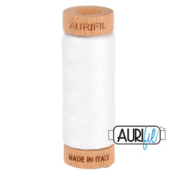 Aurifil 80wt 280m Thread – 2024 – White