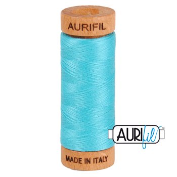 Aurifil 80wt 280m Thread – 5005 – Bright Turquoise