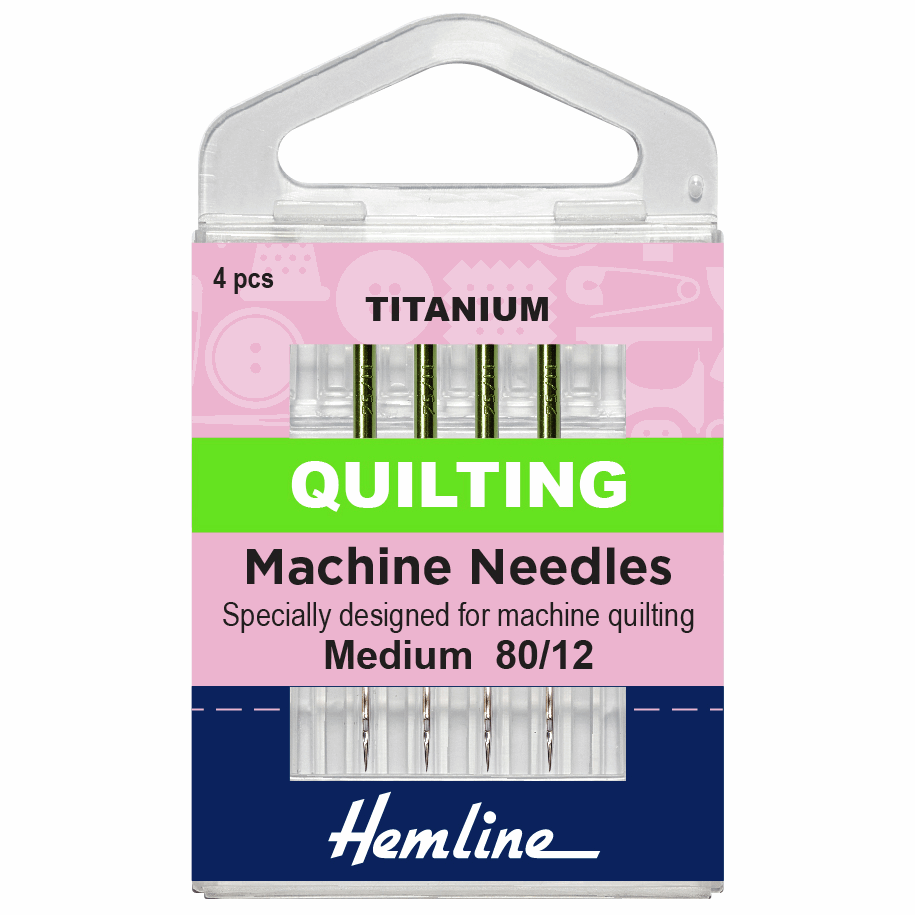 Sewing Machine Needles: Titanium: Quilting: Medium 80/12