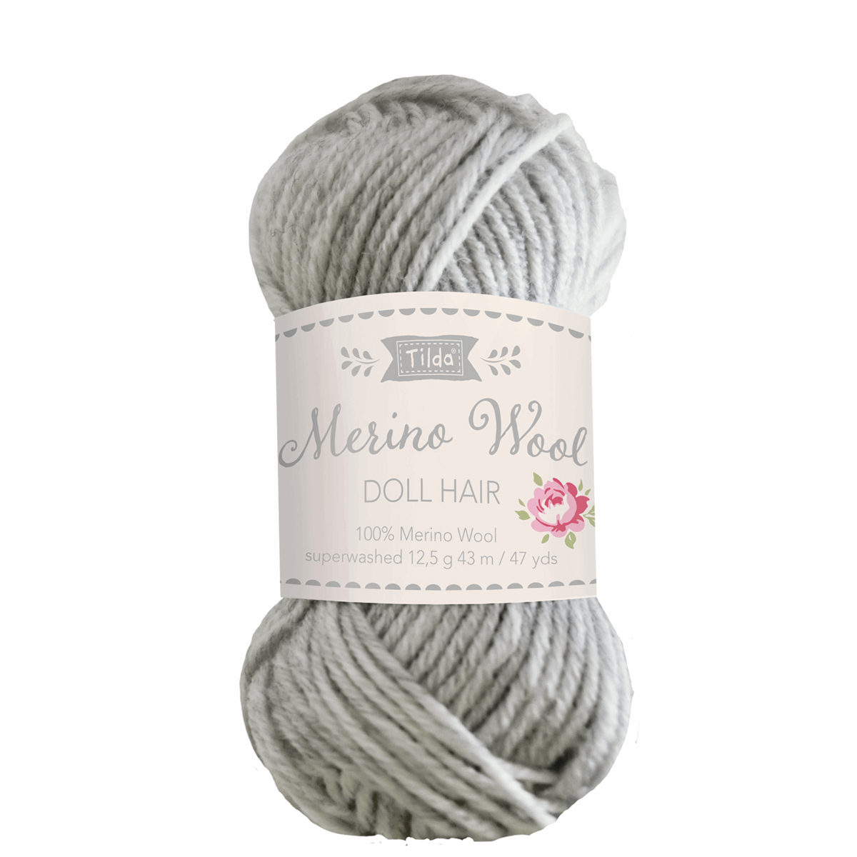 Tilda Doll Hair – Merino Wool – Fog 12.5g