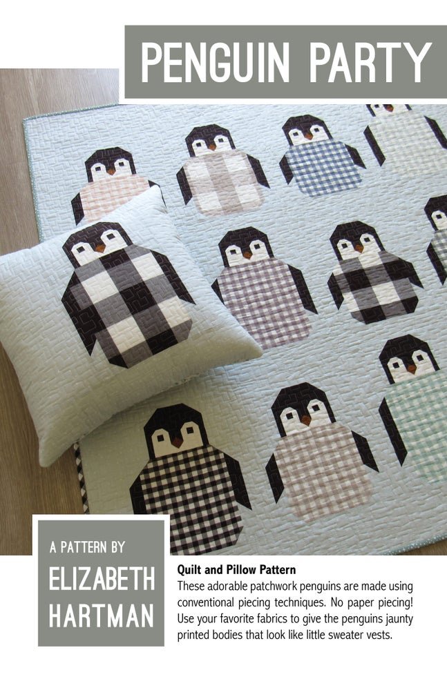 Penguin Party Quilt & Pillow Pattern by Elizabeth Hartman