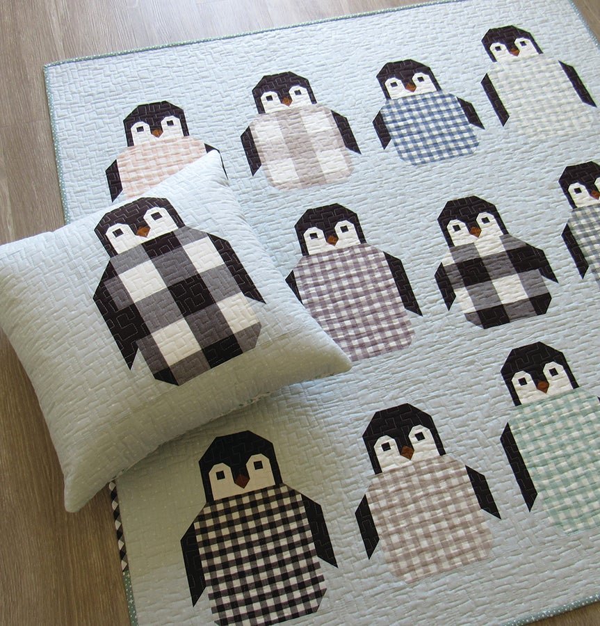 Penguin Party Quilt & Pillow Pattern by Elizabeth Hartman