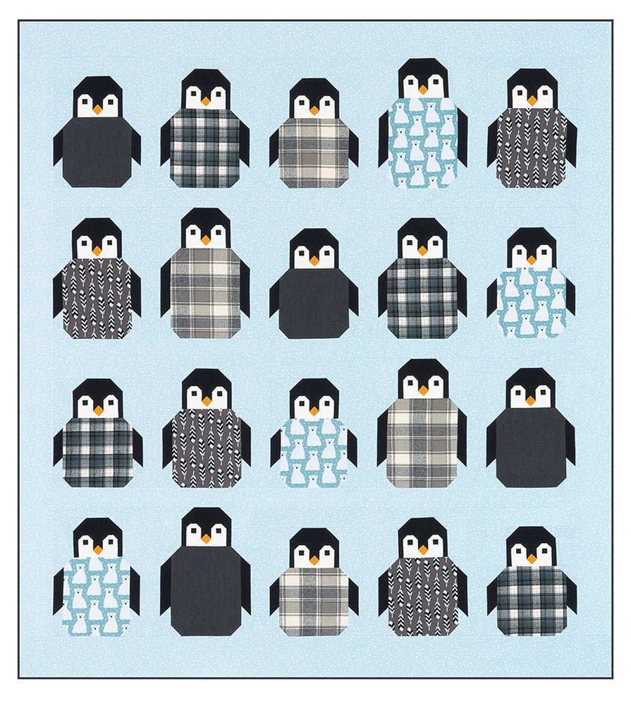 Penguin Party Quilt & Pillow Pattern by Elizabeth Hartman