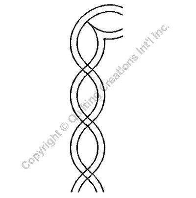 Border Stencil – 2″ Cable Corner Quilting Border