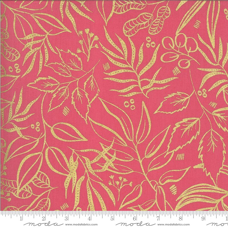 Moody Bloom – Fuschia Metallic Leaf Fat 1/4