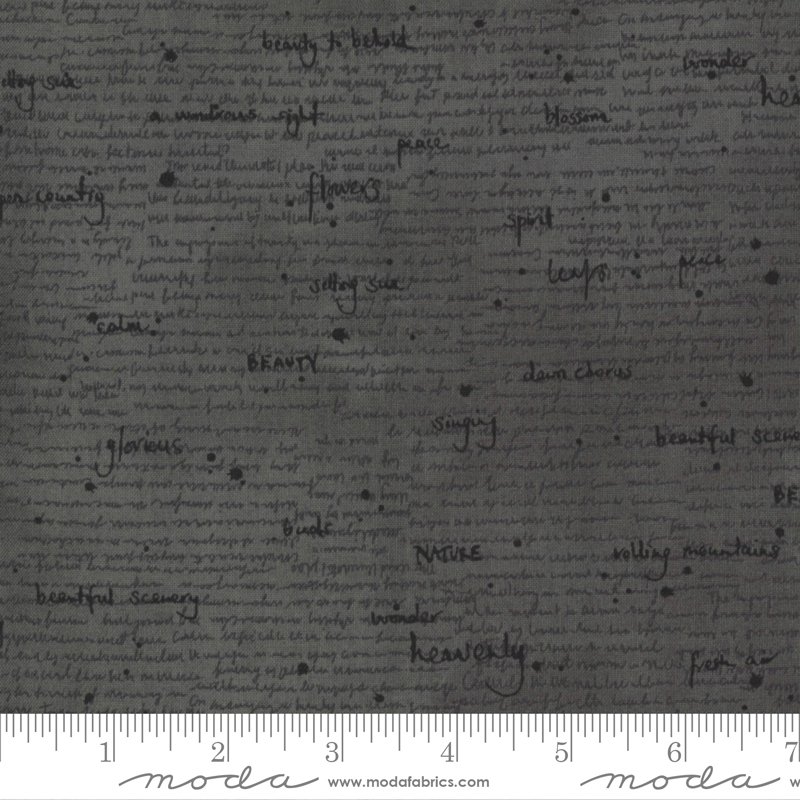 Botanicals – Graphite Notes Fabric