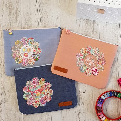 Pretty Little Things Zipper Pouches – Pattern and fabric pack