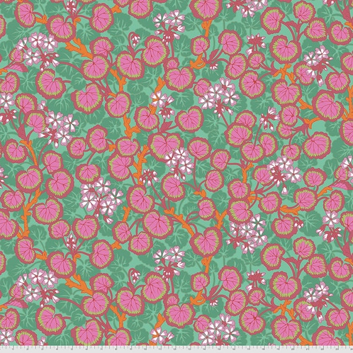 Kaffe Fassett – Climbing Geraniums Duck Egg Fabric