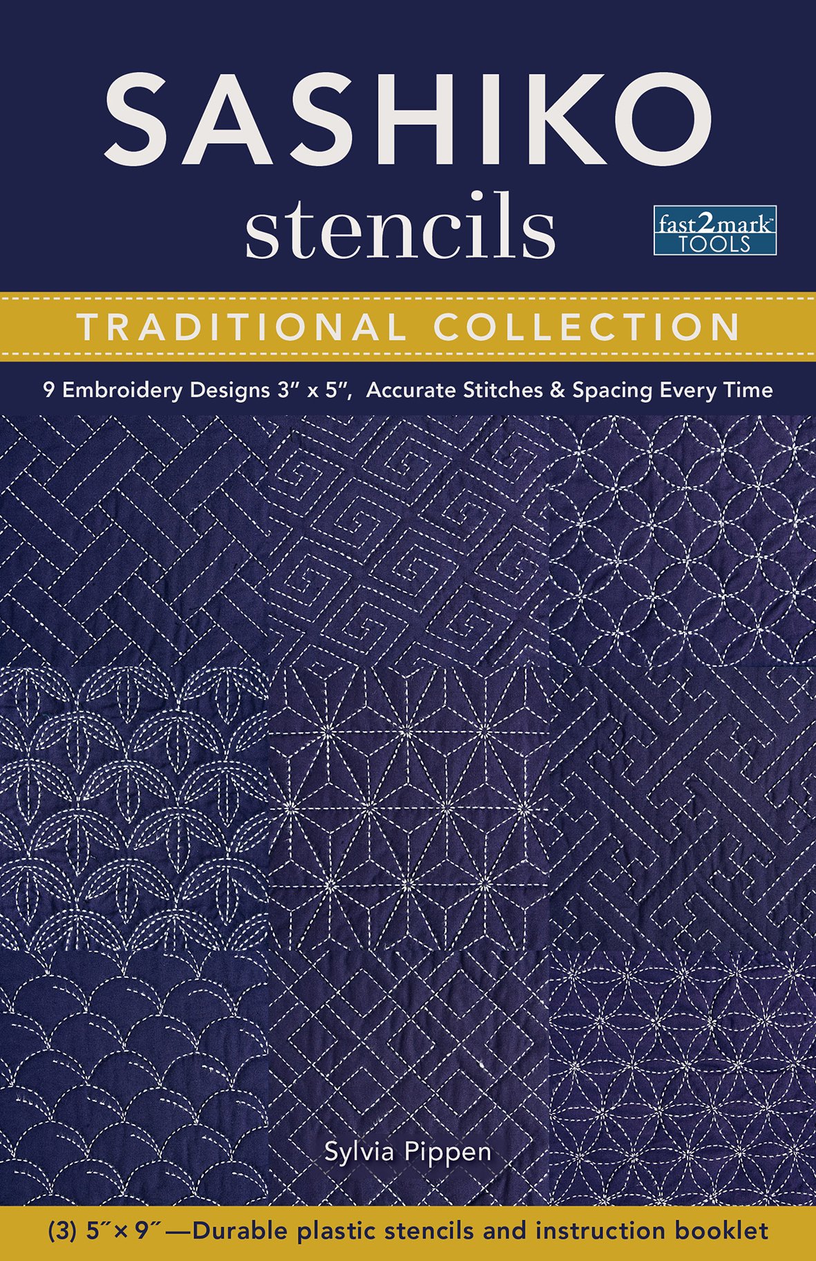 Sashiko Stencils, Traditional Collection – 9 Embroidery Designs