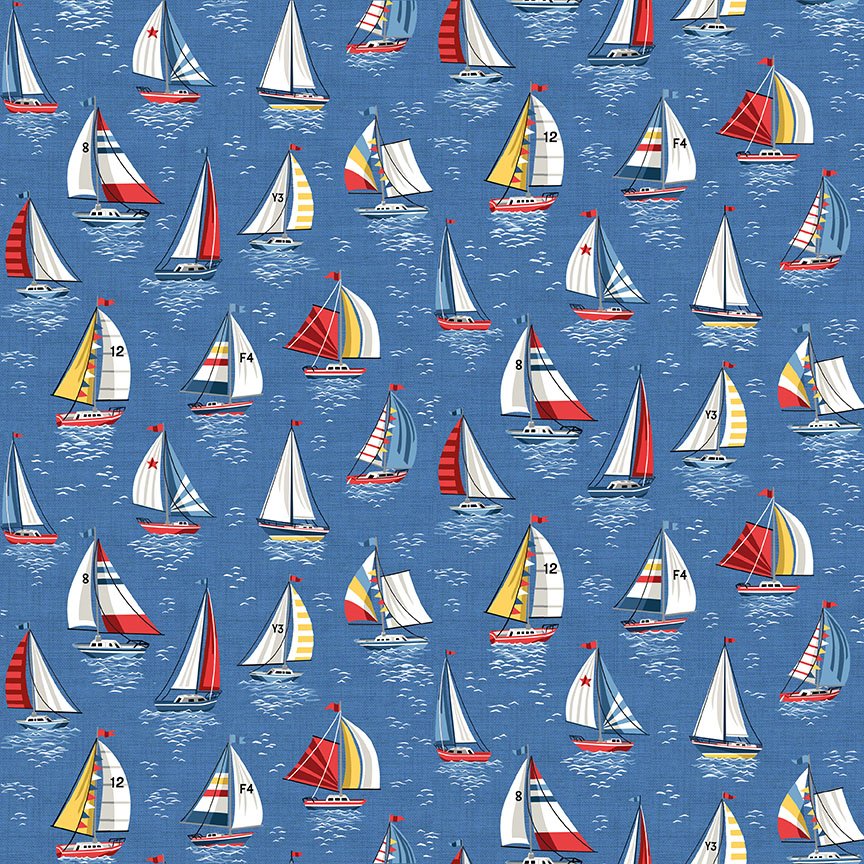 Nautical – Blue Yachts Fabric