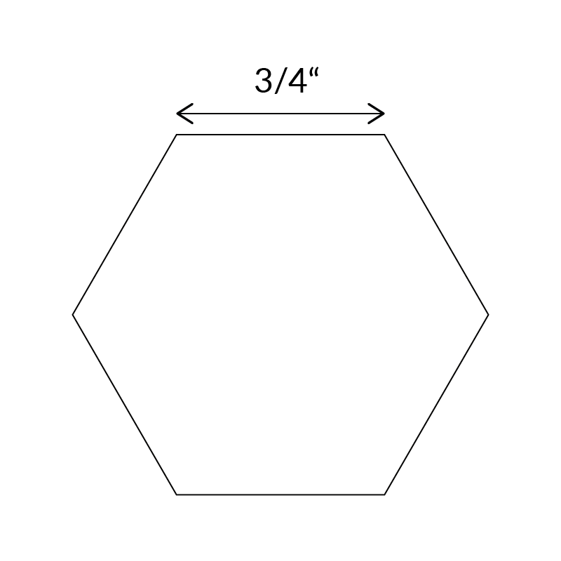 3/4″ Hexagon Papers-100 pieces