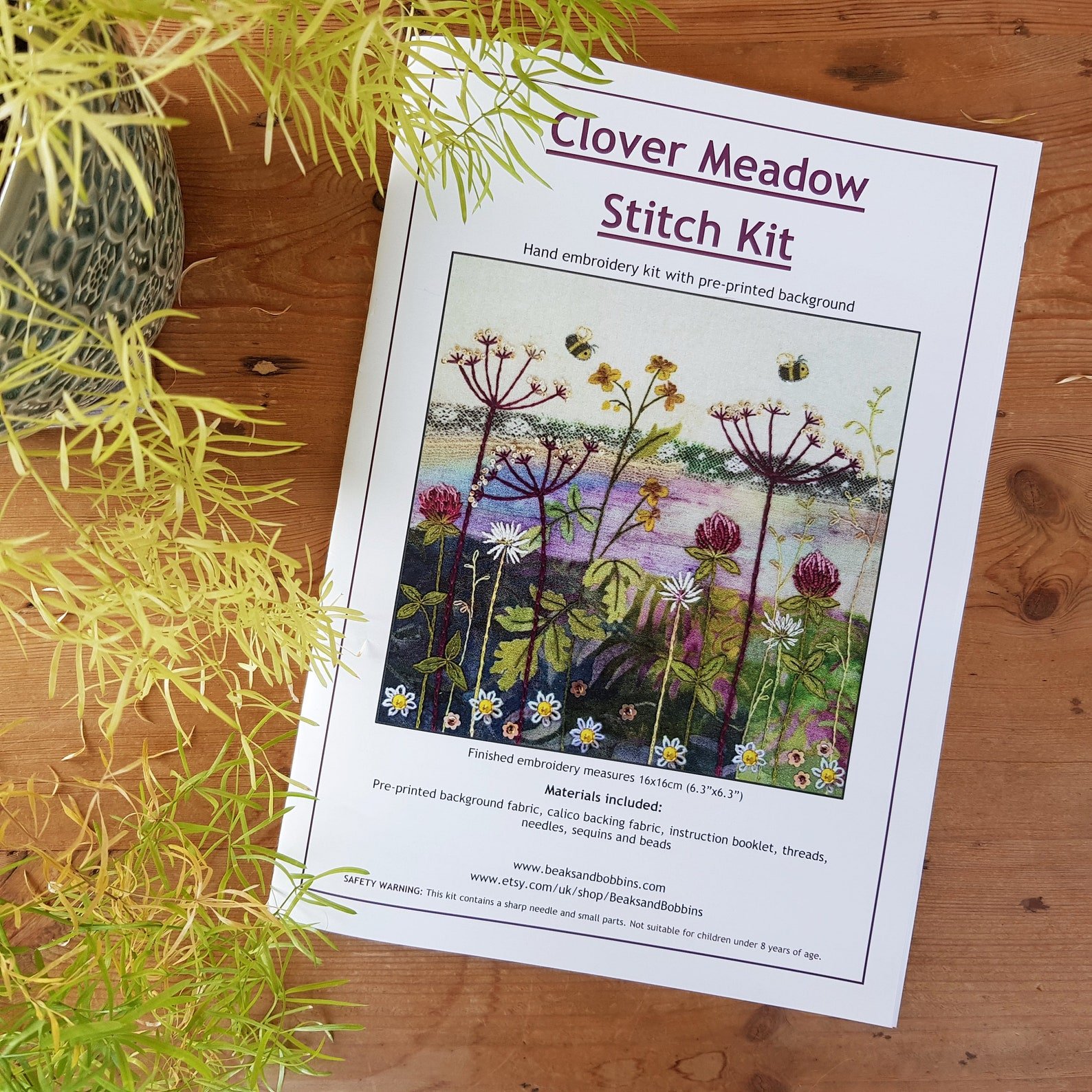 Clover Meadow Stitch Kit by Beaks & Bobbins