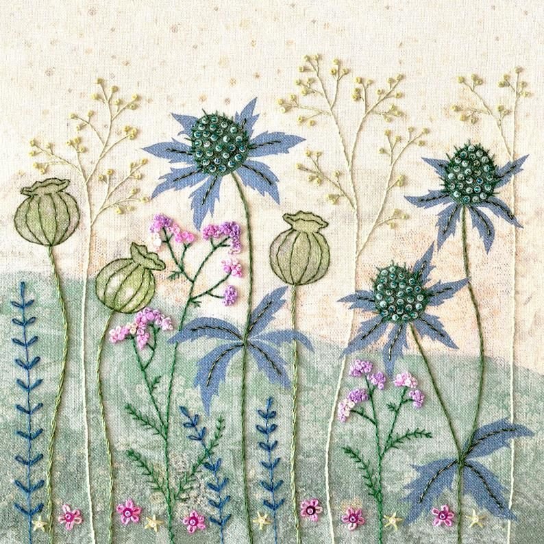 Sea Hollies Stitch Kit by Beaks & Bobbins