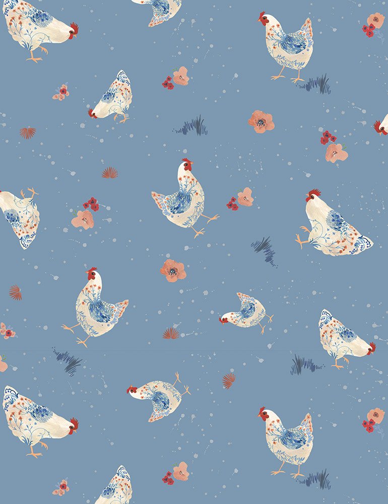 Country Cottage – Blue Chickens fat 1/4