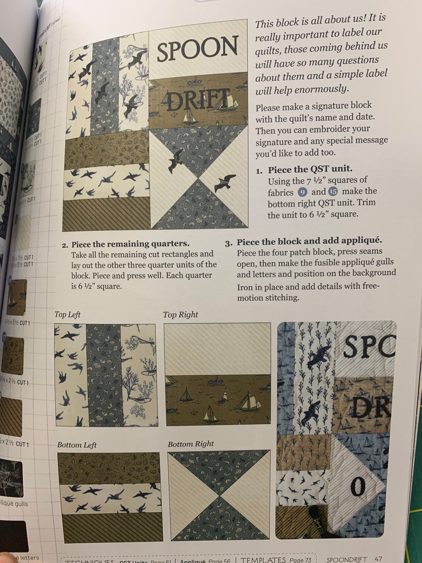 Spoondrift – Nautical Sampler Quilts book – Janet Clare