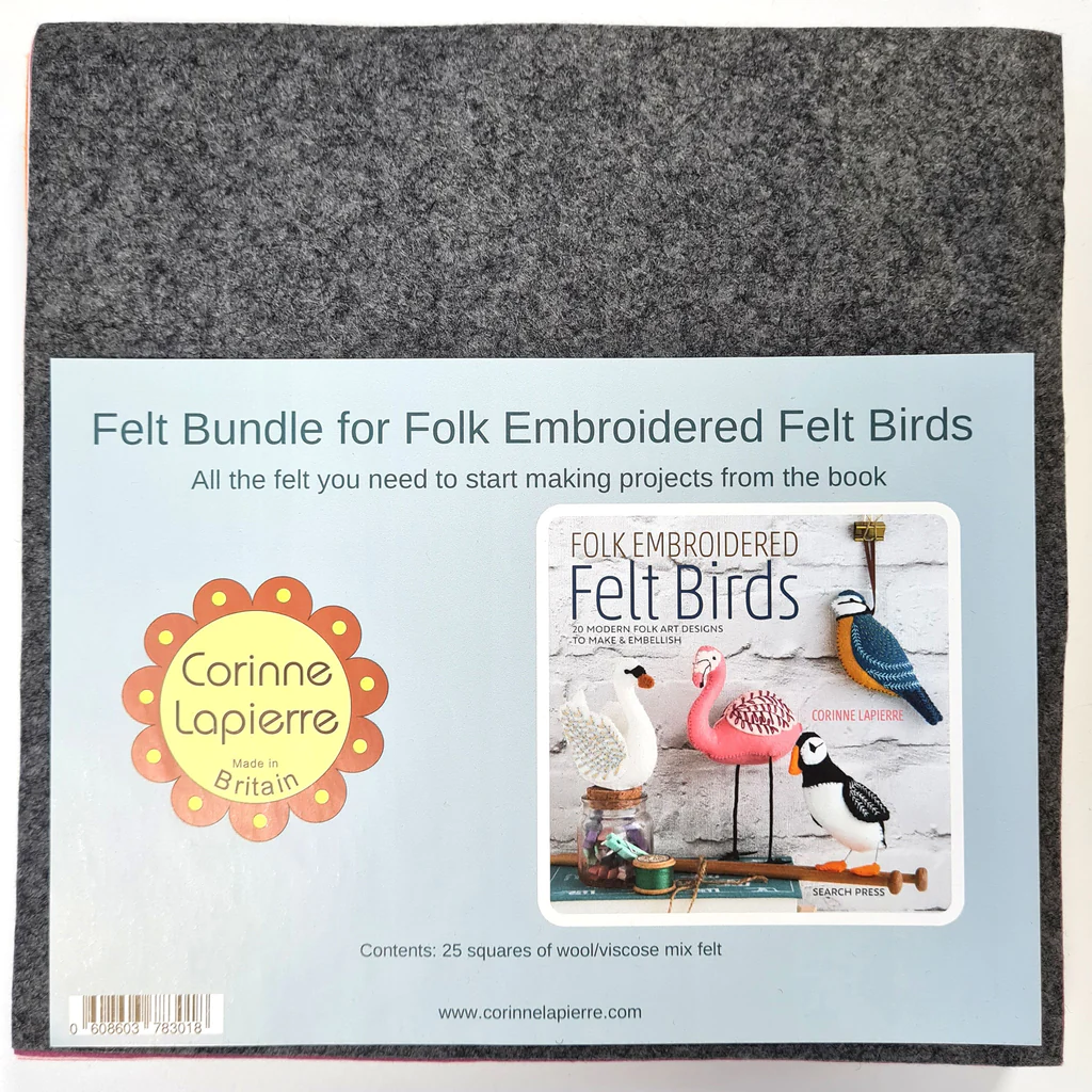 Felt Bundle for Folk Embroidered Felt Birds