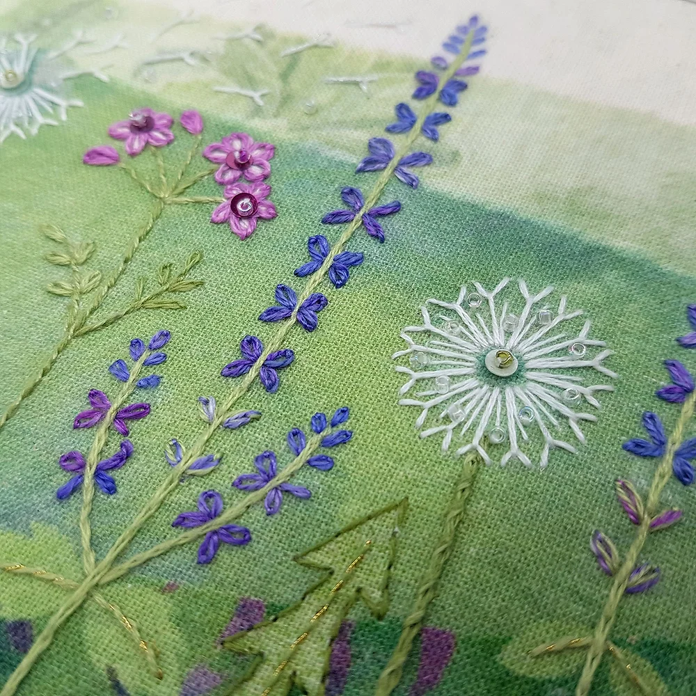 Dandelion Clocks Embroidery Kit by Beaks & Bobbins