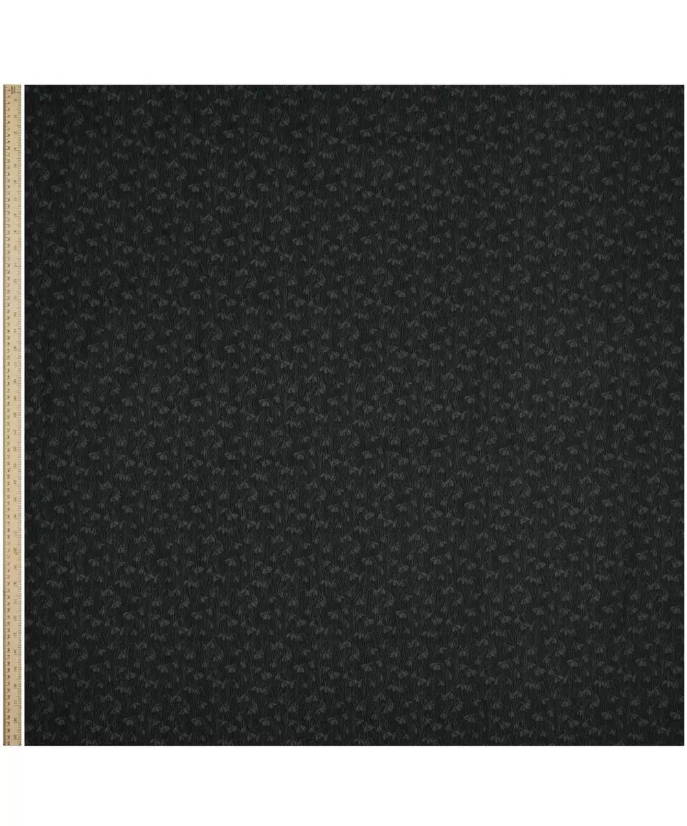 Liberty’s Lasenby Cotton- Snowdrop Spot Slate Black Fat 1/4