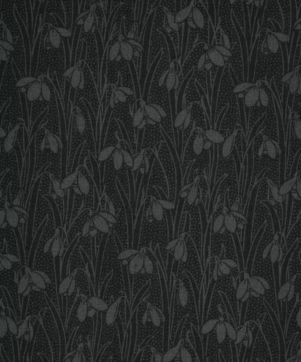 Liberty’s Lasenby Cotton- Snowdrop Spot Slate Black Fat 1/4