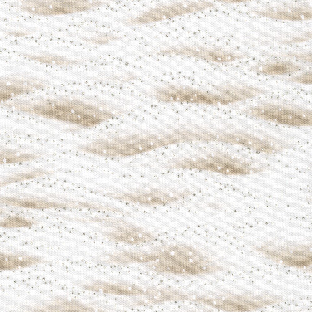 Snowy Brook – Drifts on Vintage White fabric