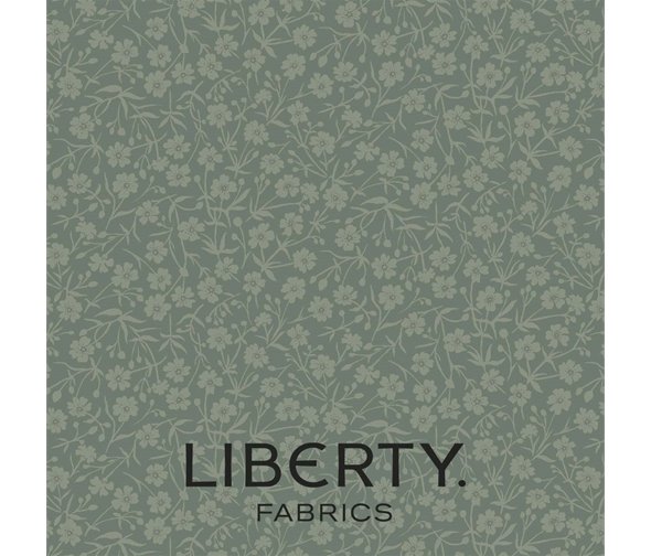 Liberty August Meadow Thistle Green Fabric