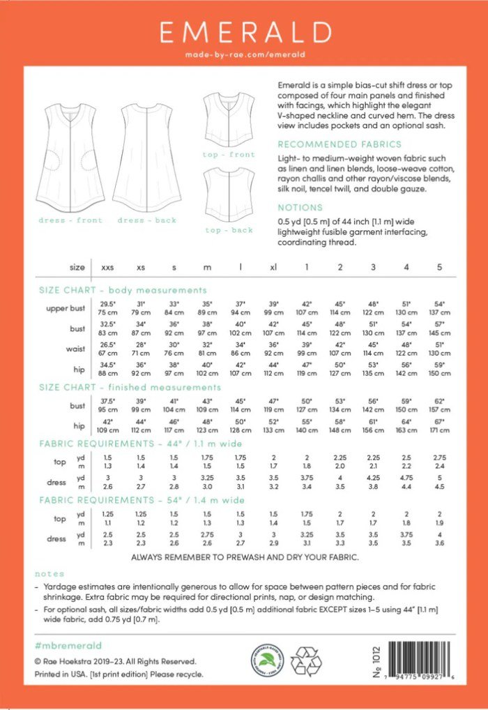 Emerald Dress Pattern from Made By Rae