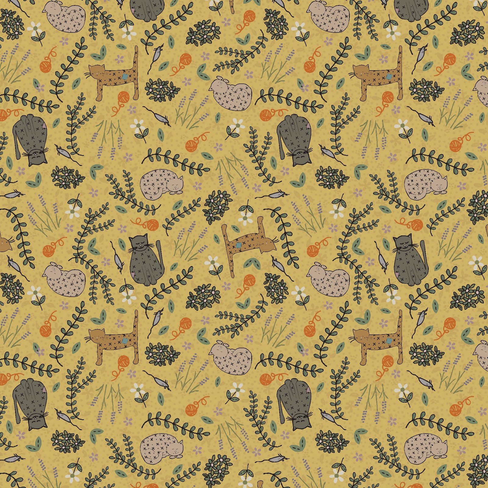 Good Boy & Kitty – Kitty Garden Mustard Fat 1/4
