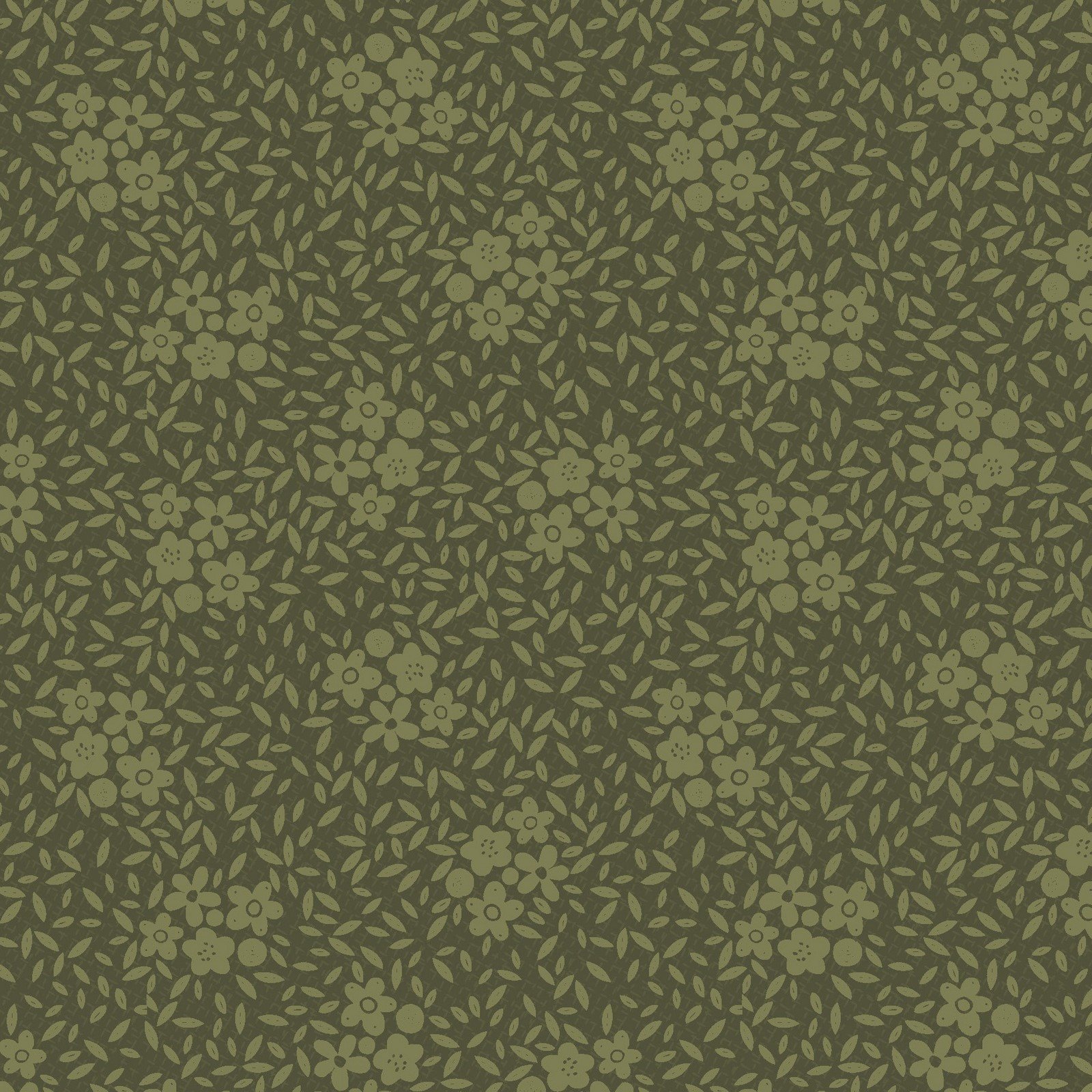 Good Boy & Kitty – Scattered Leaves Moss Fat 1/4