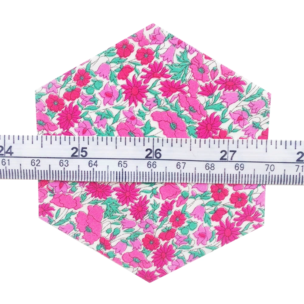 Alice Caroline ~ 30 Piece Liberty Tana Lawn Fabric Rainbow 1 3/4″ Hexagons