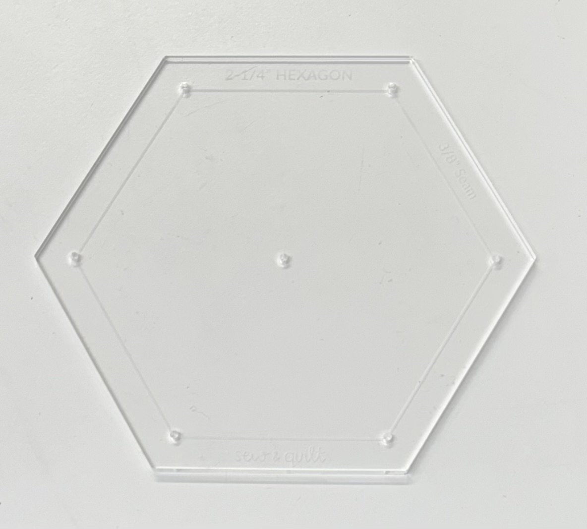 2 1/4″ Hexagon Acrylic Template