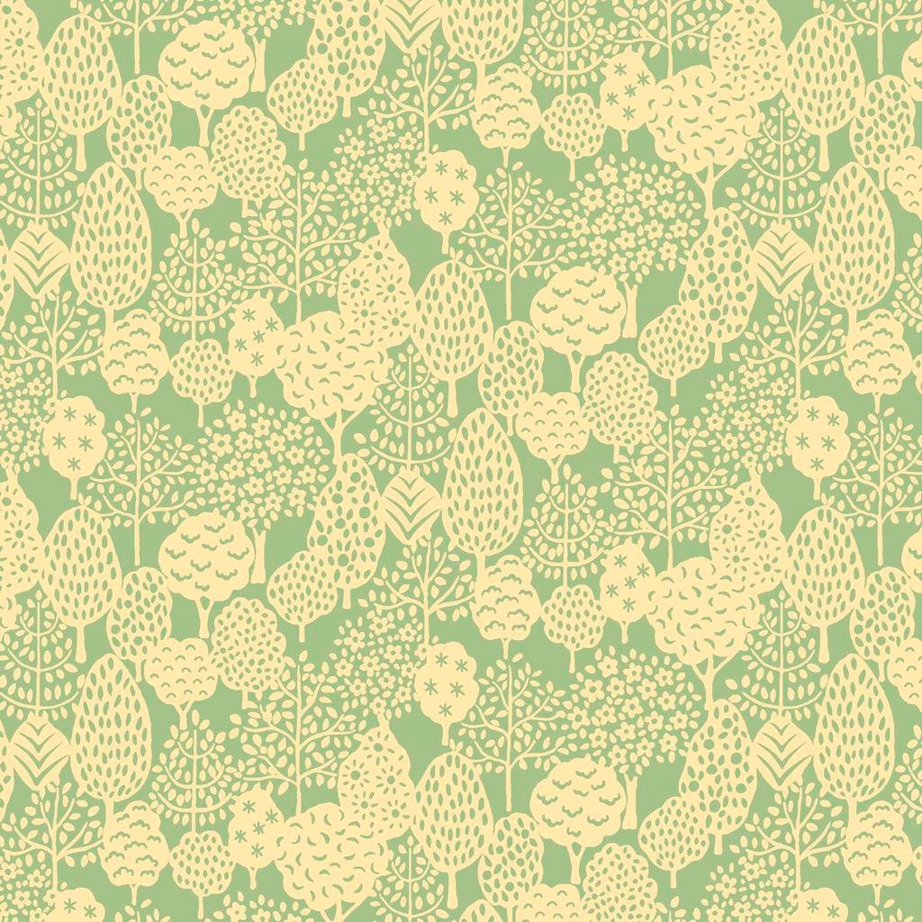 Liberty Garden Party – Woodland Silhouette Green fabric