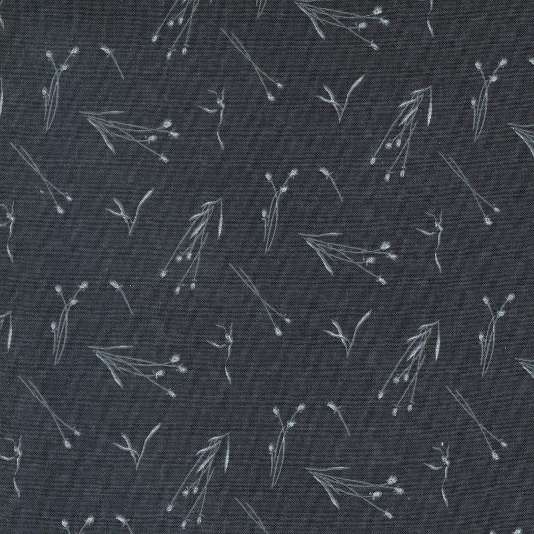 Silhouettes Fabric – Sprigs on Midnight
