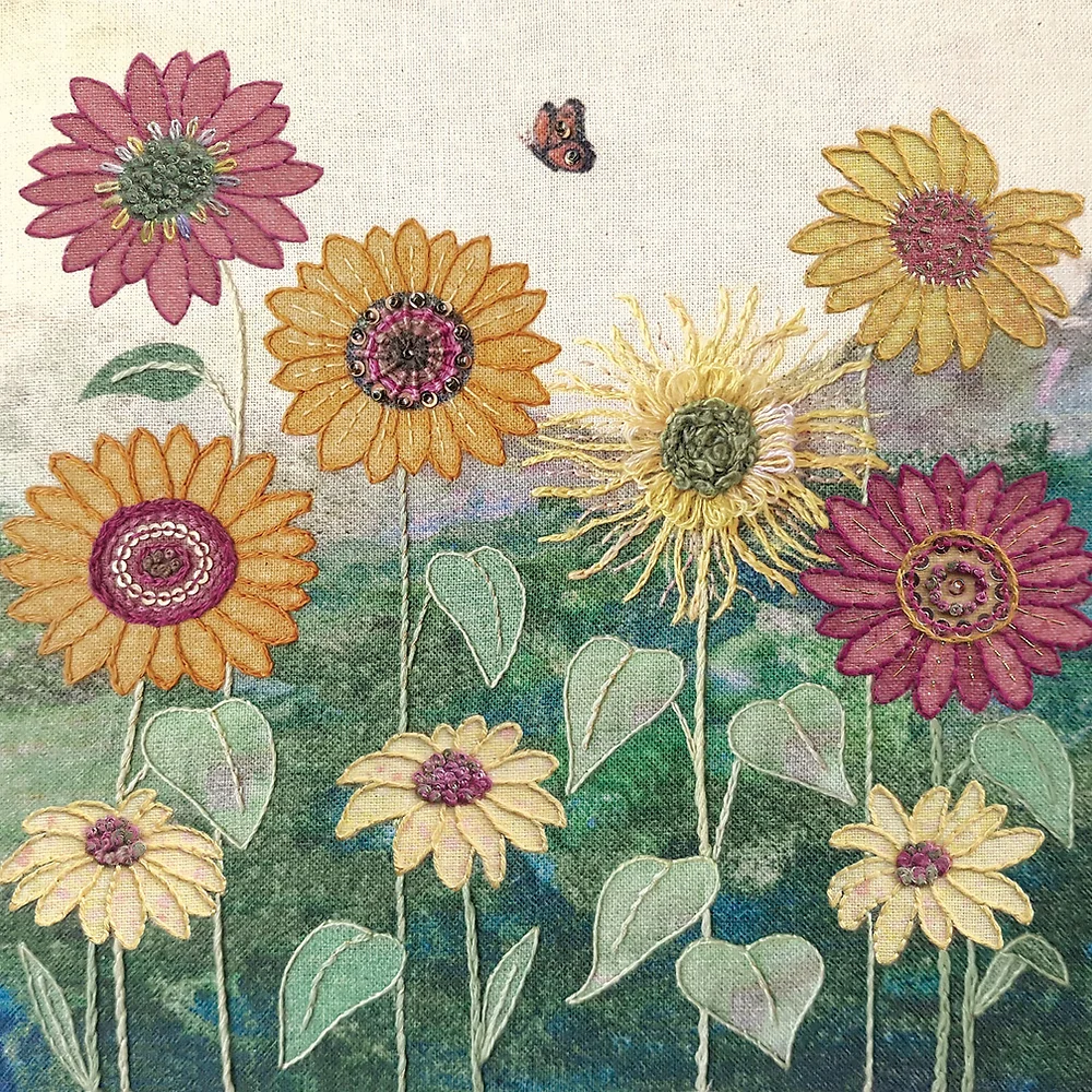 Sunflowers Embroidery Kit by Beaks & Bobbins