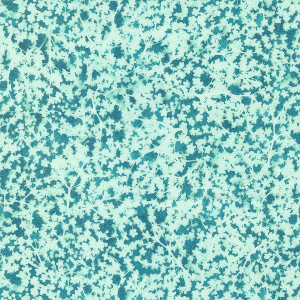 Queen Anne Floral Fabric – Teal